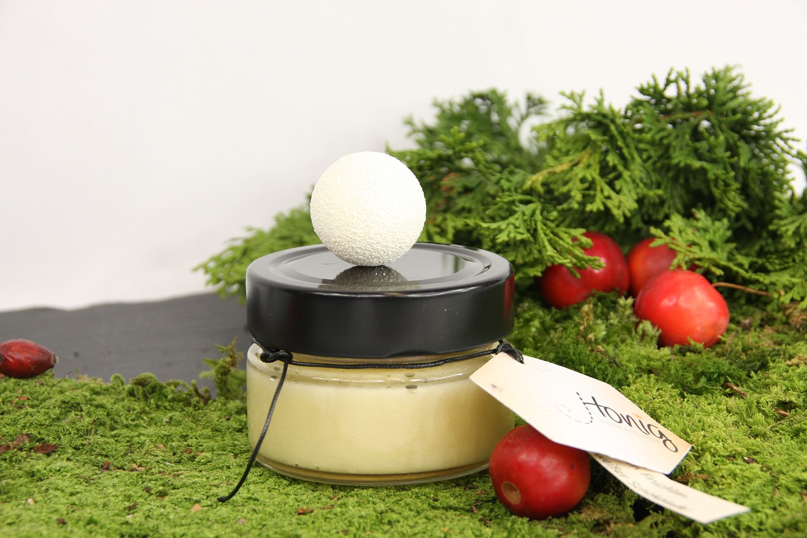Cremehonig 125g mit essbarer Schneekugel
