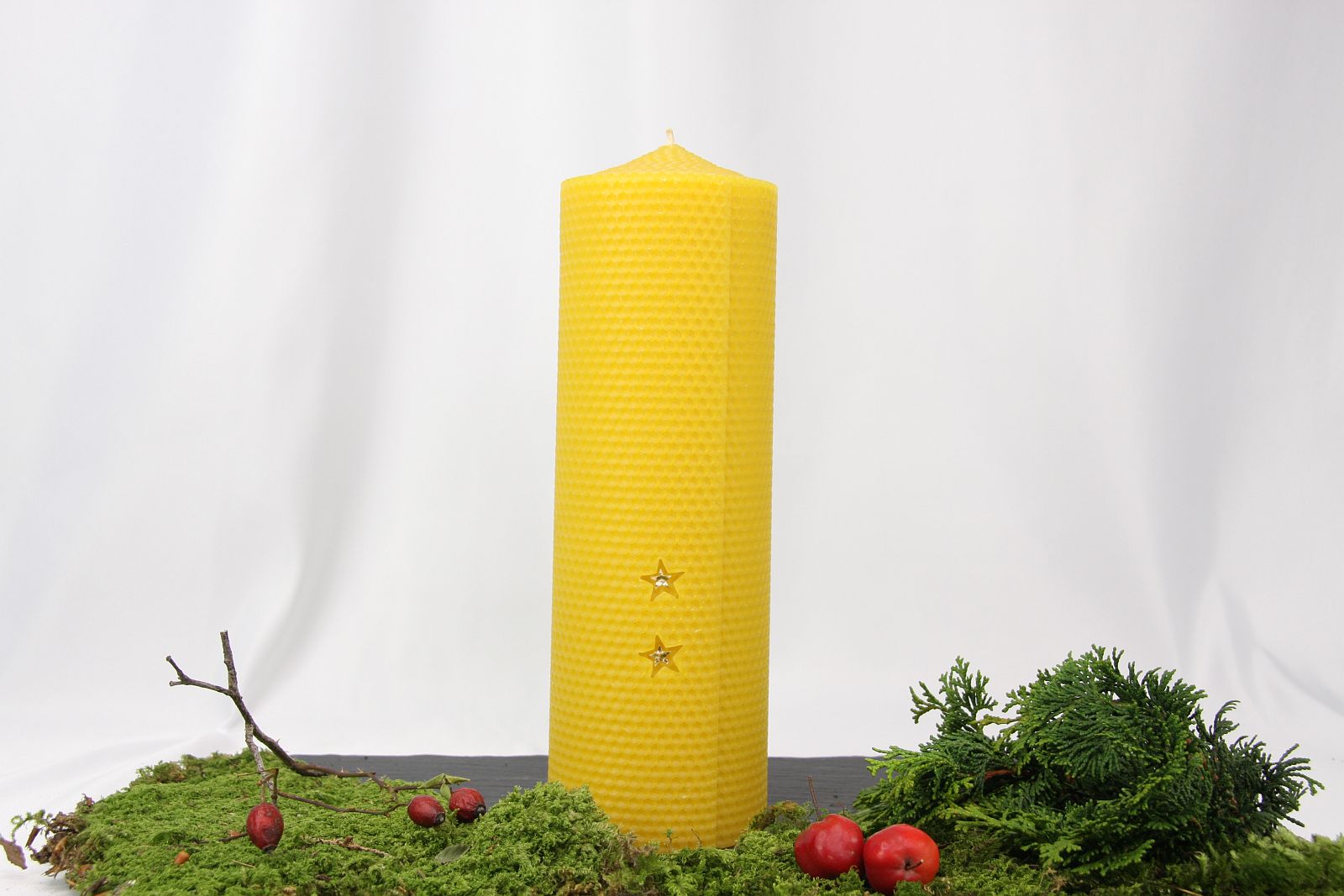 Stumpen Ø 10cm gedreht, Bienenwachskerze