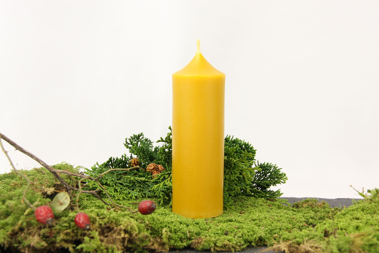 Stumpen Ø 5cm modern, Bienenwachskerze