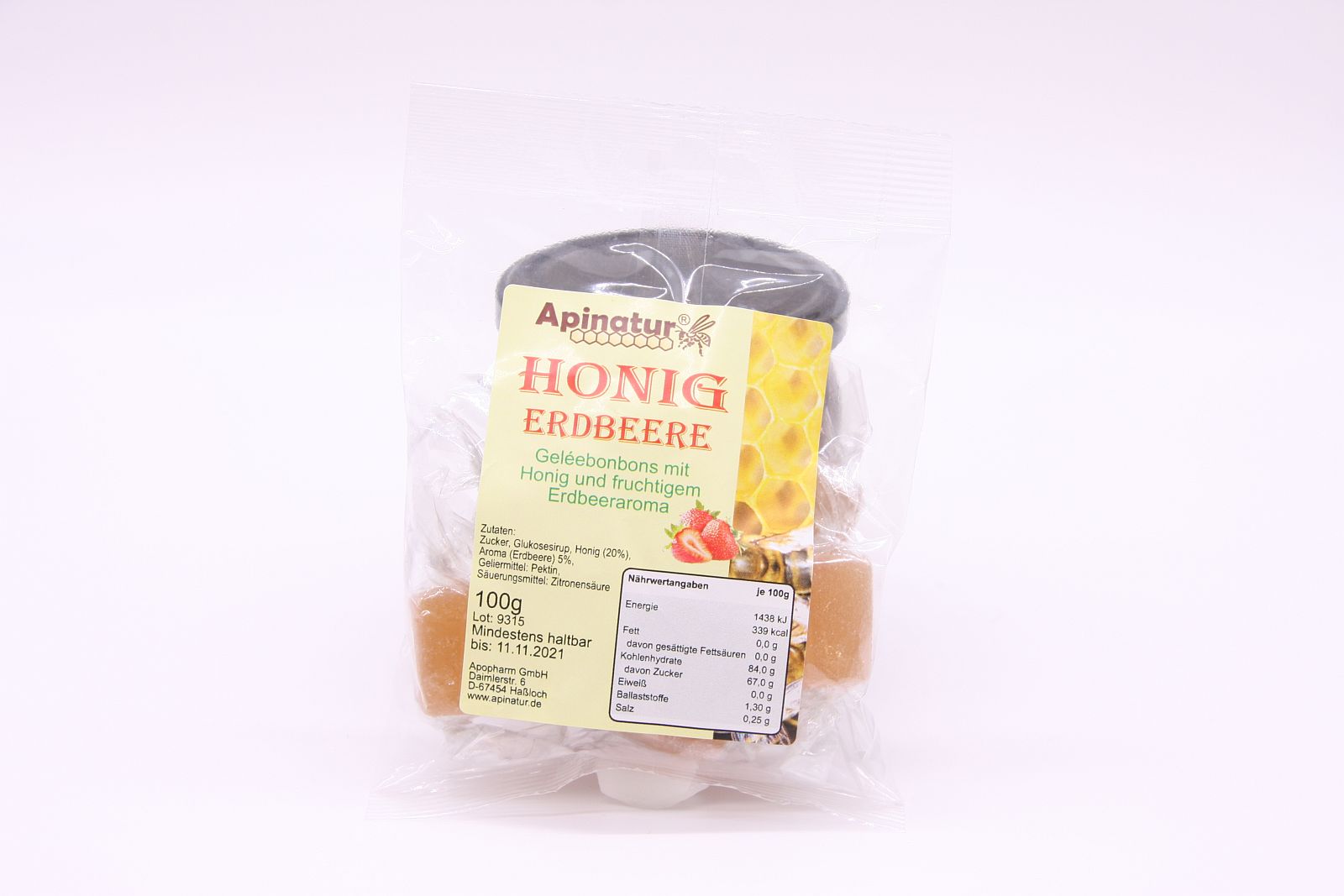 Honig Erdbeere Gelèebonbons