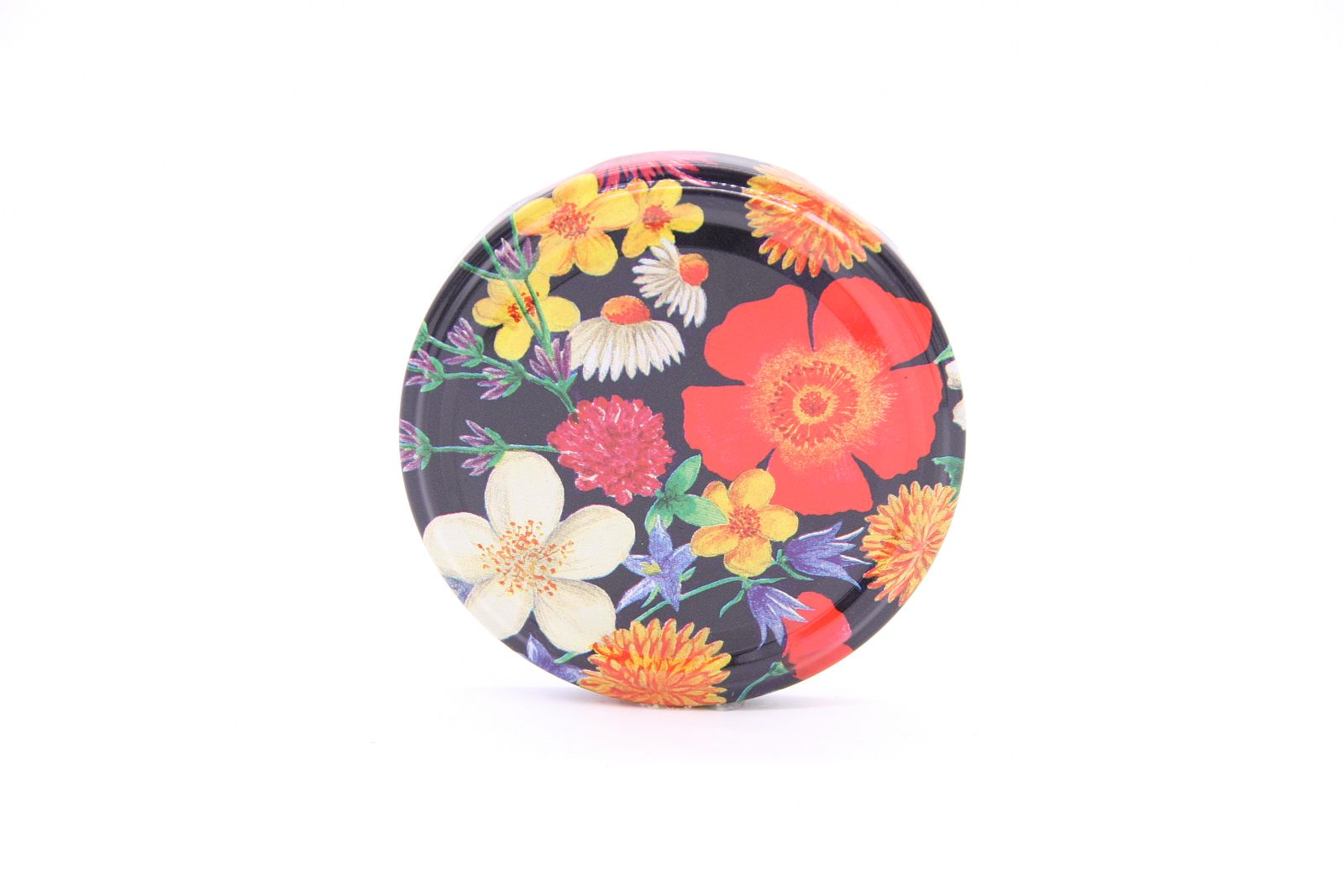 Blumendekor rot TO-Verschluss  Ø 82 mm