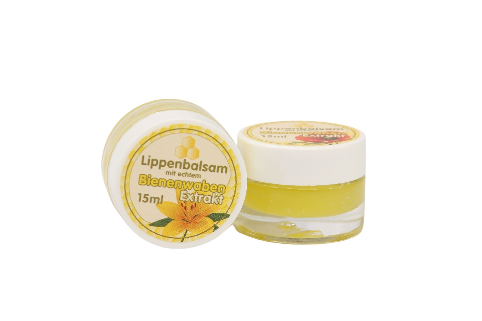 Lippenbalsam mit Bienenwabenextrakt "Glas" 15ml