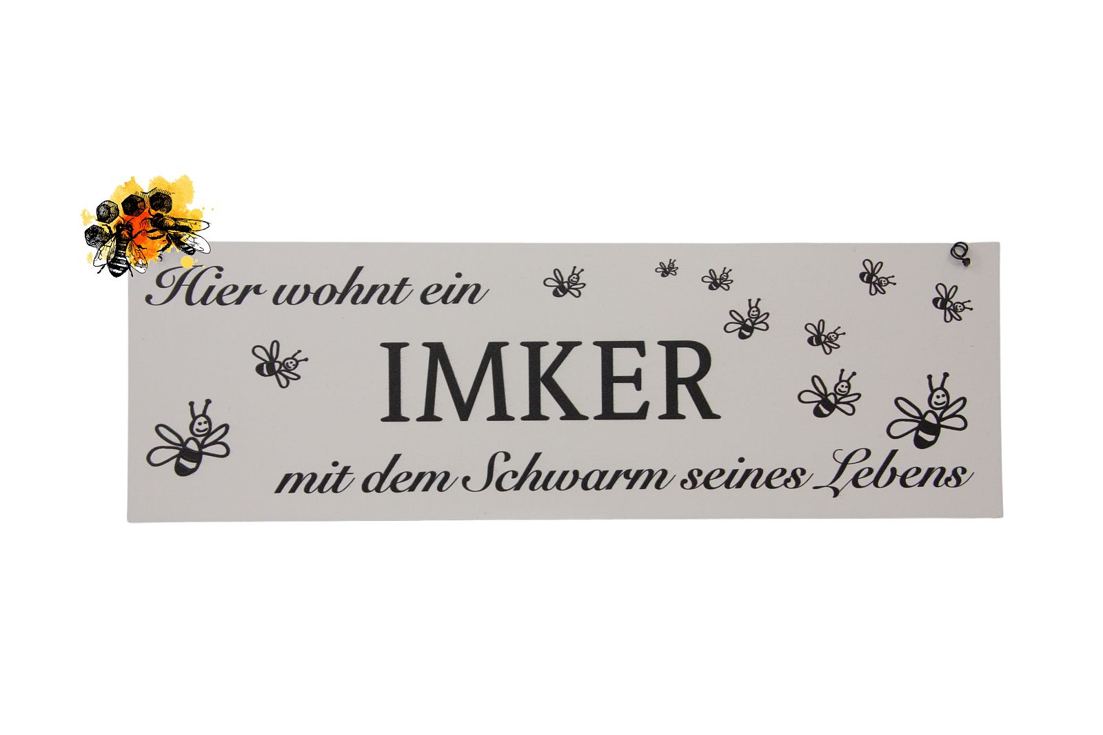 Dekoschild "Hier wohnt ein Imker"