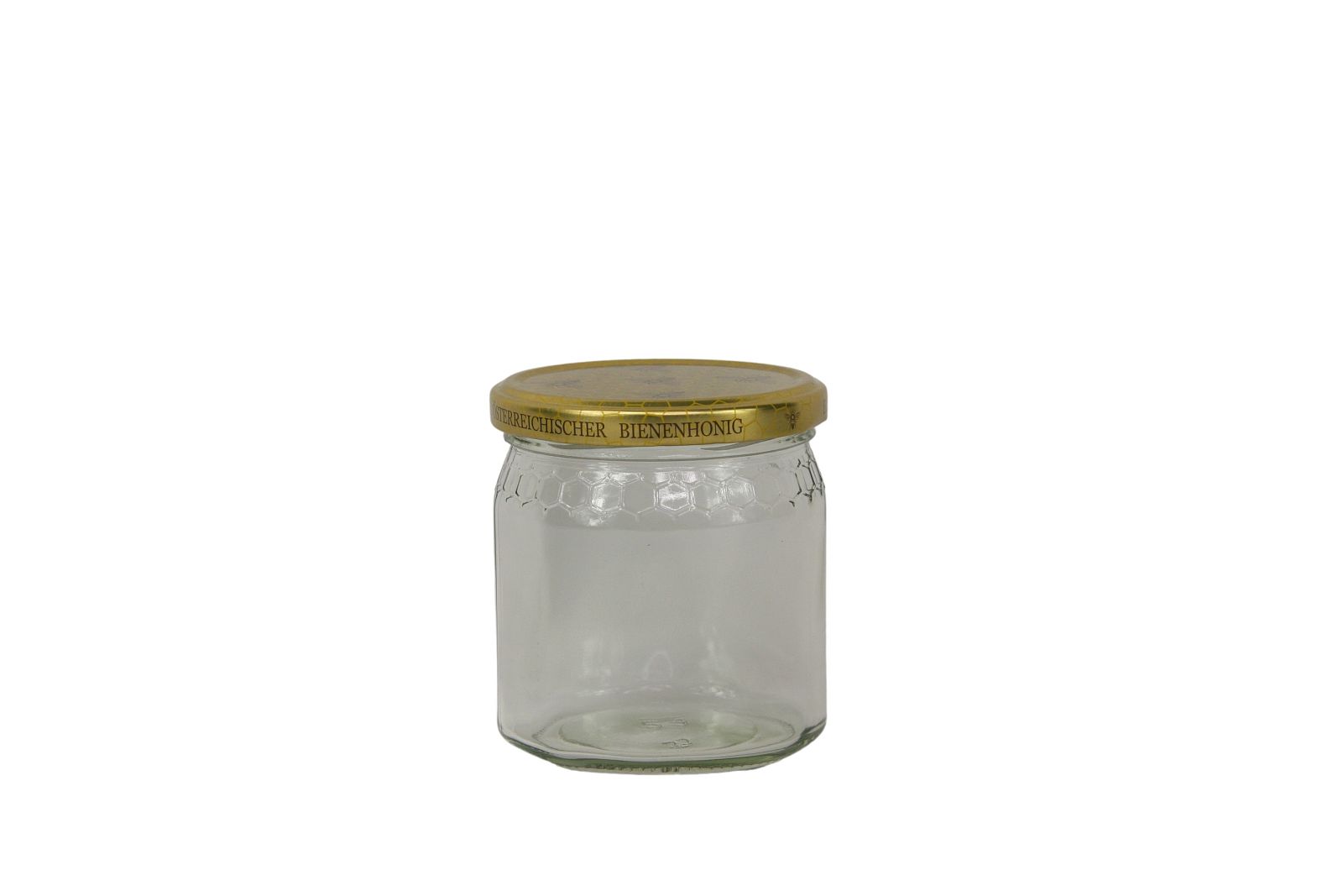 Honigglas 0,5kg Wabenmusterreihe